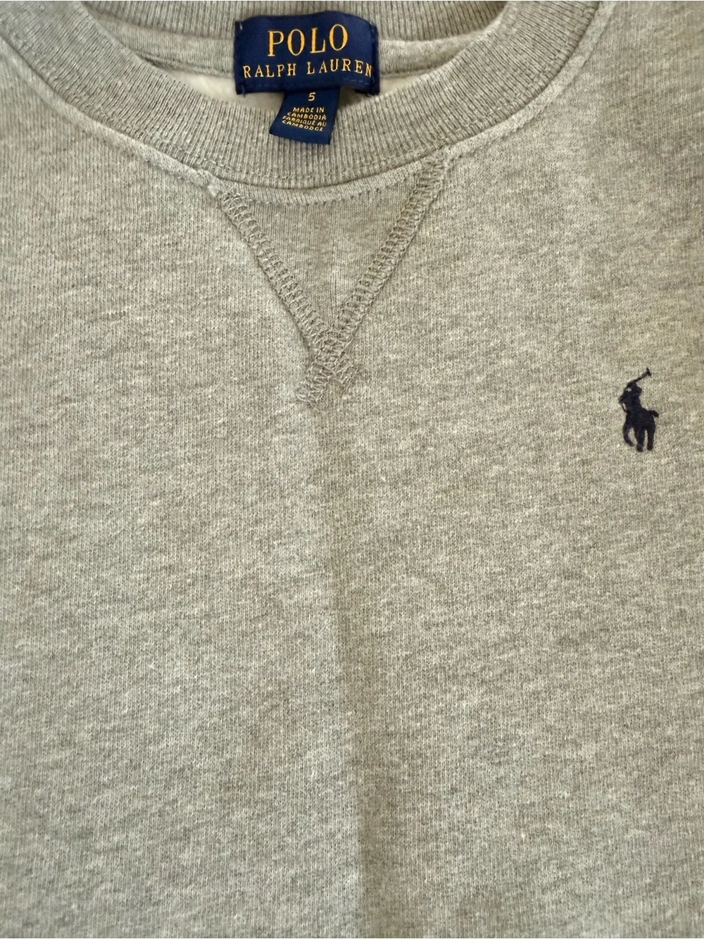 Ralph Lauren Boys size 5 grey sweatshirt